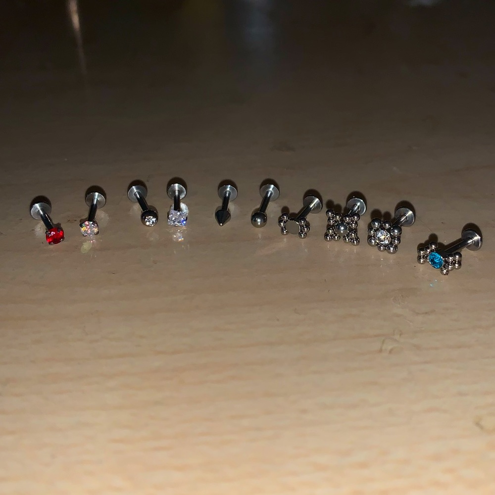Pack of 10 Labret Studs